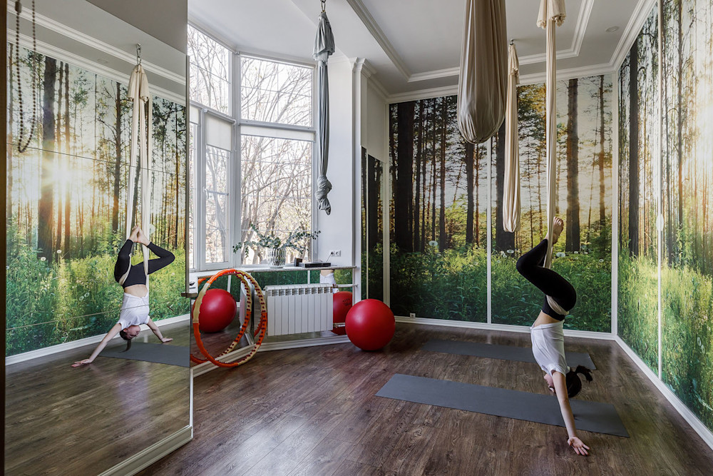 Peaceful interior of the Breathe Circle yoga and meditation studio